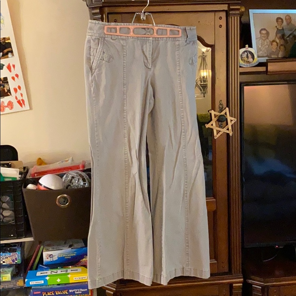Ann Taylor loft gray corduroy bellbottoms